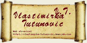 Vlastimirka Tutunović vizit kartica